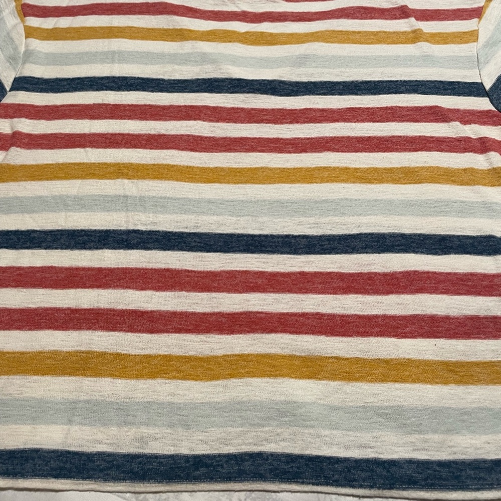 Madewell Skyline V-Neck Tee in the Elliott Stripe. Size M. - Picture 7 of 7